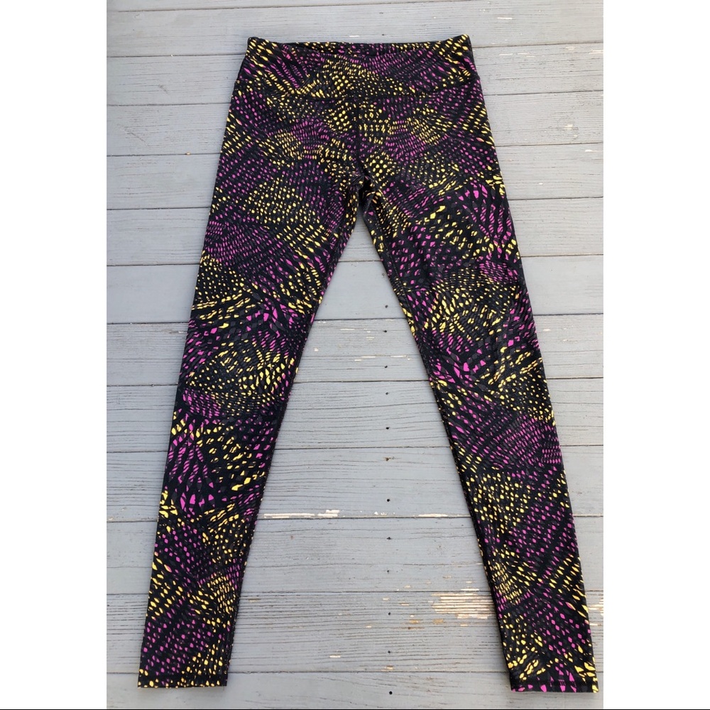 Fabletics Neon Geometric Dot Patterned Leggings S - image 4